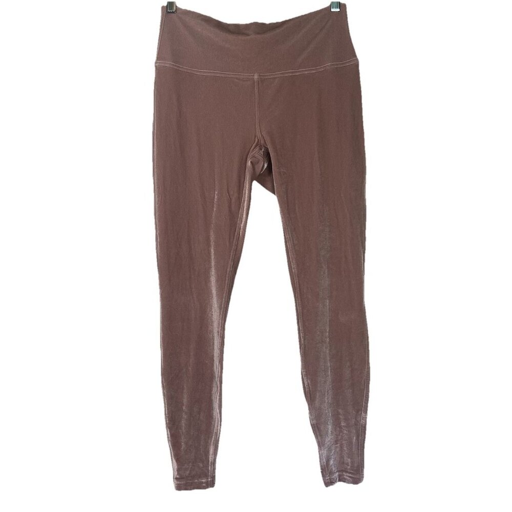 Lululemon Wunder Lounge High-Rise Tight 27” Velvet‎ Spanish Oak Yoga Gym Size 12